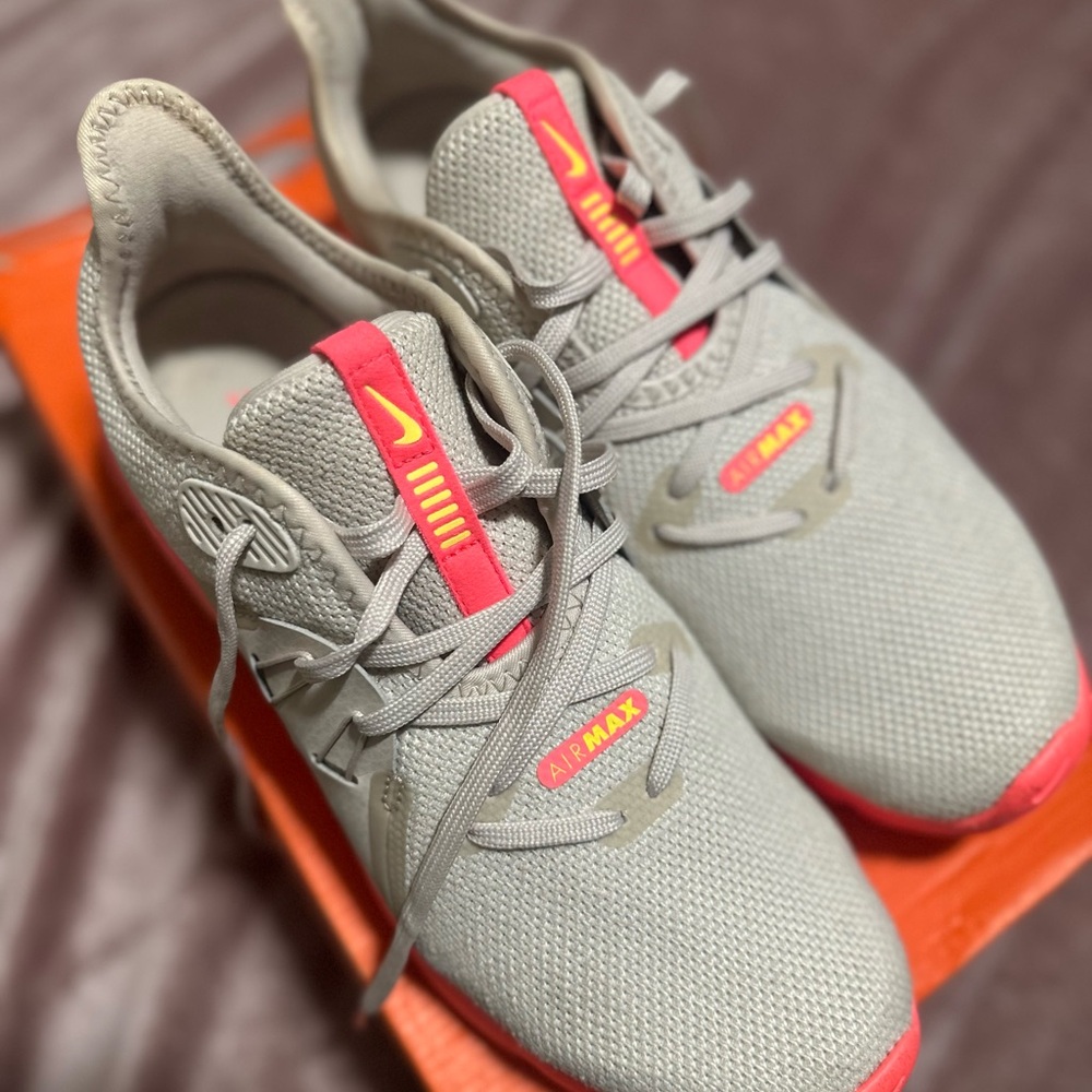 Nike Air Max Light Gray with Pink Accents